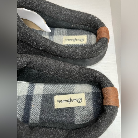 Dearfoams Memory Foam Mens Slippers Black Various Sizes NWOT - Picture 6 of 6